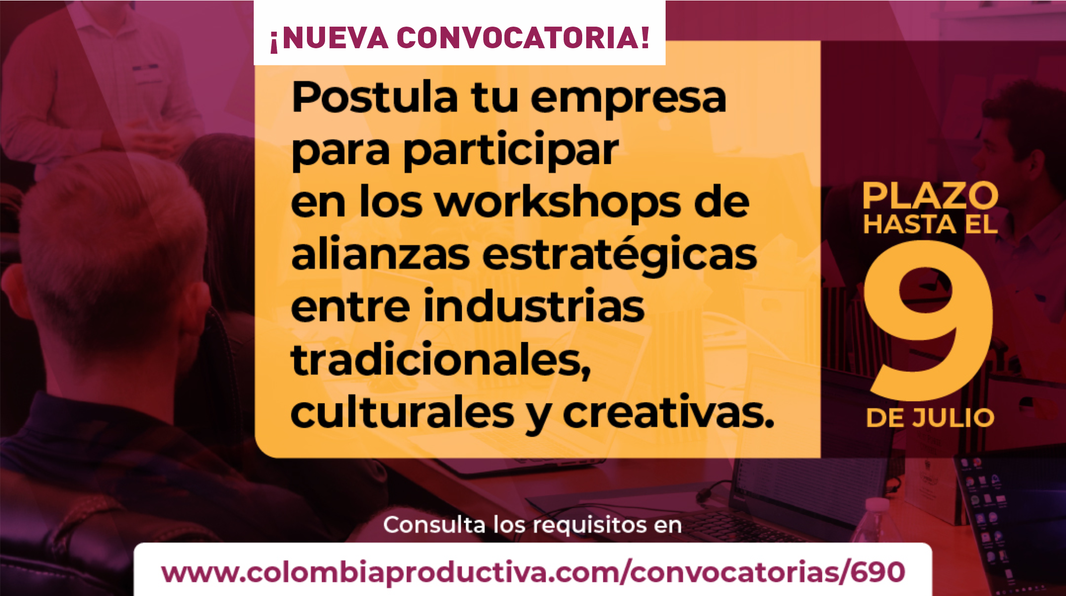 Participa en los Workshops de alianzas estratgicas de Colombia Productiva