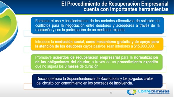 Supersociedades present el Reglamento del Procedimiento de Recuperacin Empresarial ante las Cmaras de Comercio