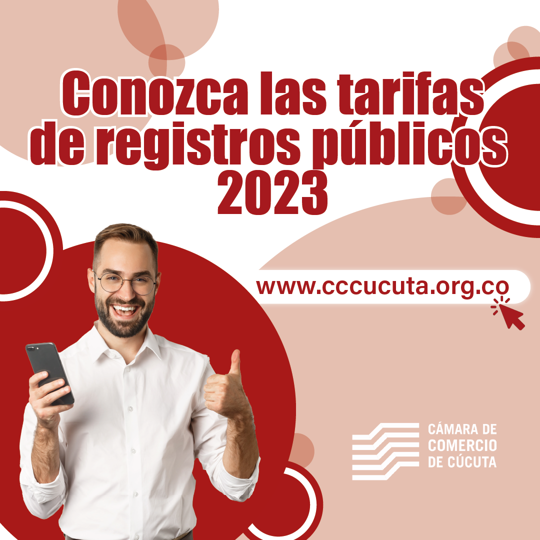Tarifas Registros Públicos 2023